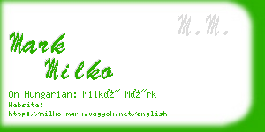 mark milko business card
